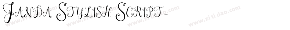 Janda Stylish Script字体转换